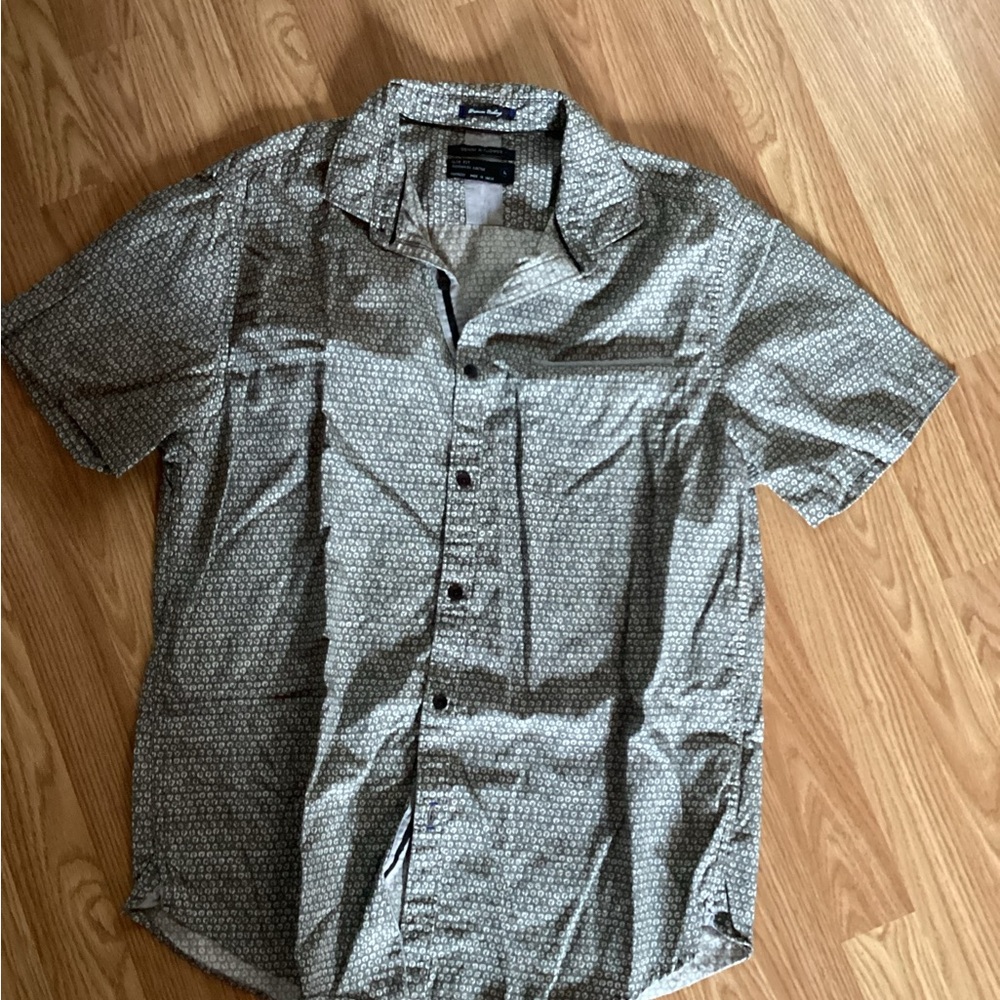 Cactus Gray Casual Button Down Shirt